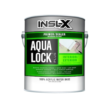 Insl-X By Benjamin Moore Insl-X Aqua Lock Plus Black Flat Water-Based Acrylic Primer and Sealer 1 gal AQ0420099-01